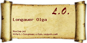Longauer Olga névjegykártya